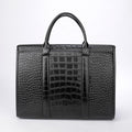 Exotic Croco Leather Laptop Bag - Luxury Genuine Cowhide for Stylish Women