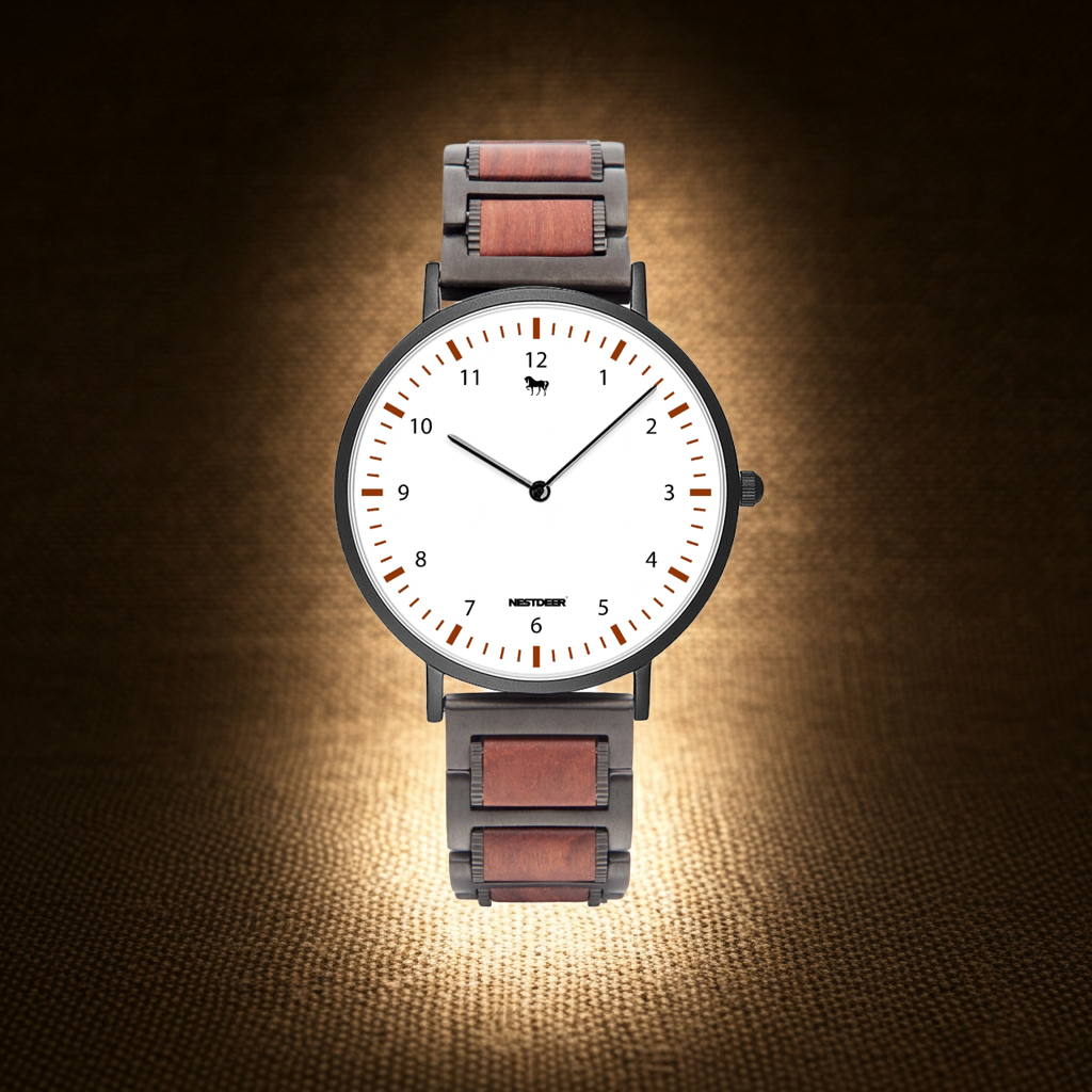 738. New wooden Strap Quartz Watch