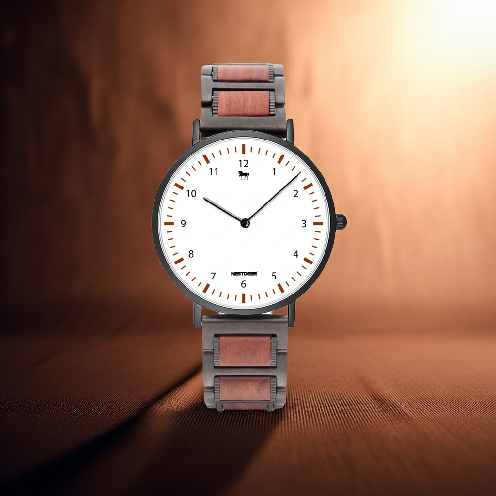 738. New wooden Strap Quartz Watch