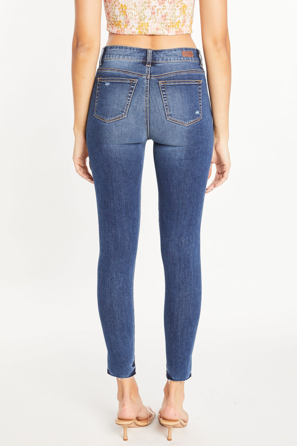 Mid Rise 5 Pocket Ankle Skinny Jeans