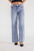 Mid Waist Relaxed Wide Leg Jeans