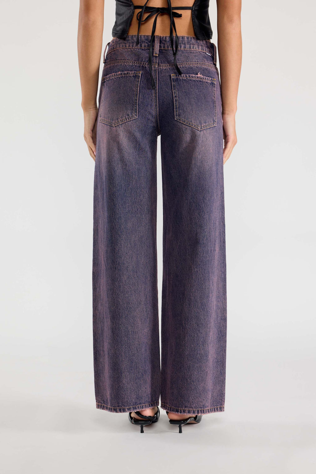 Mid Waist Relaxed Wide Leg Jeans