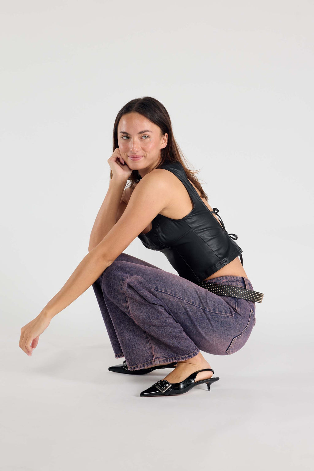 Mid Waist Relaxed Wide Leg Jeans