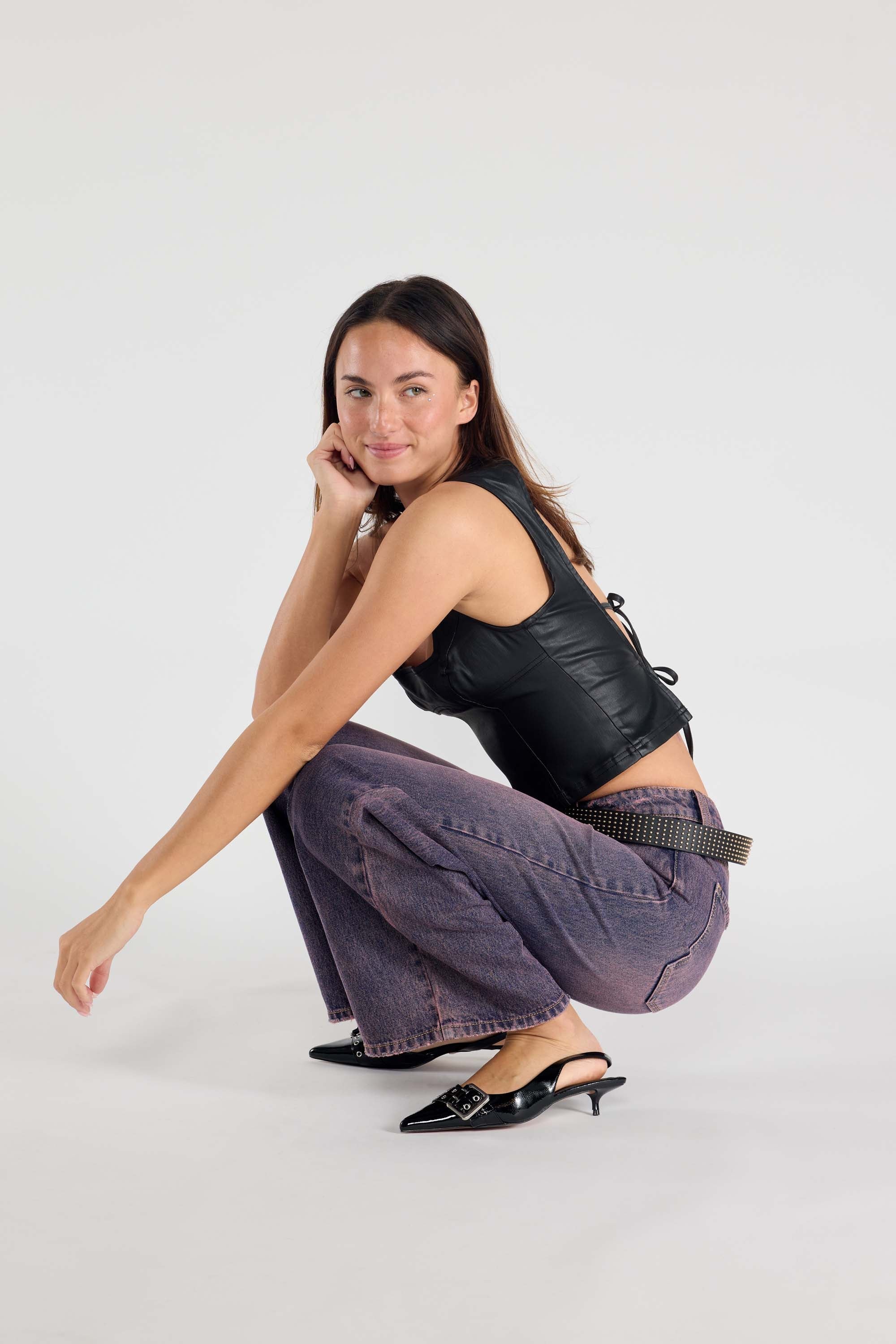 Mid Waist Relaxed Wide Leg Jeans