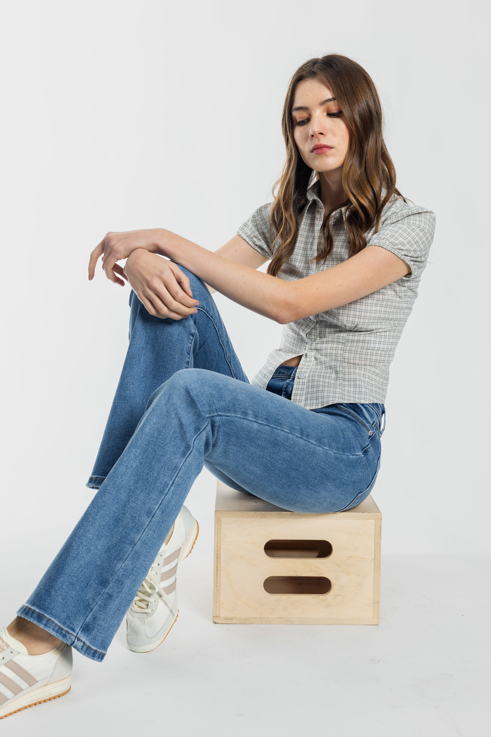 High Rise Bootcut Jeans