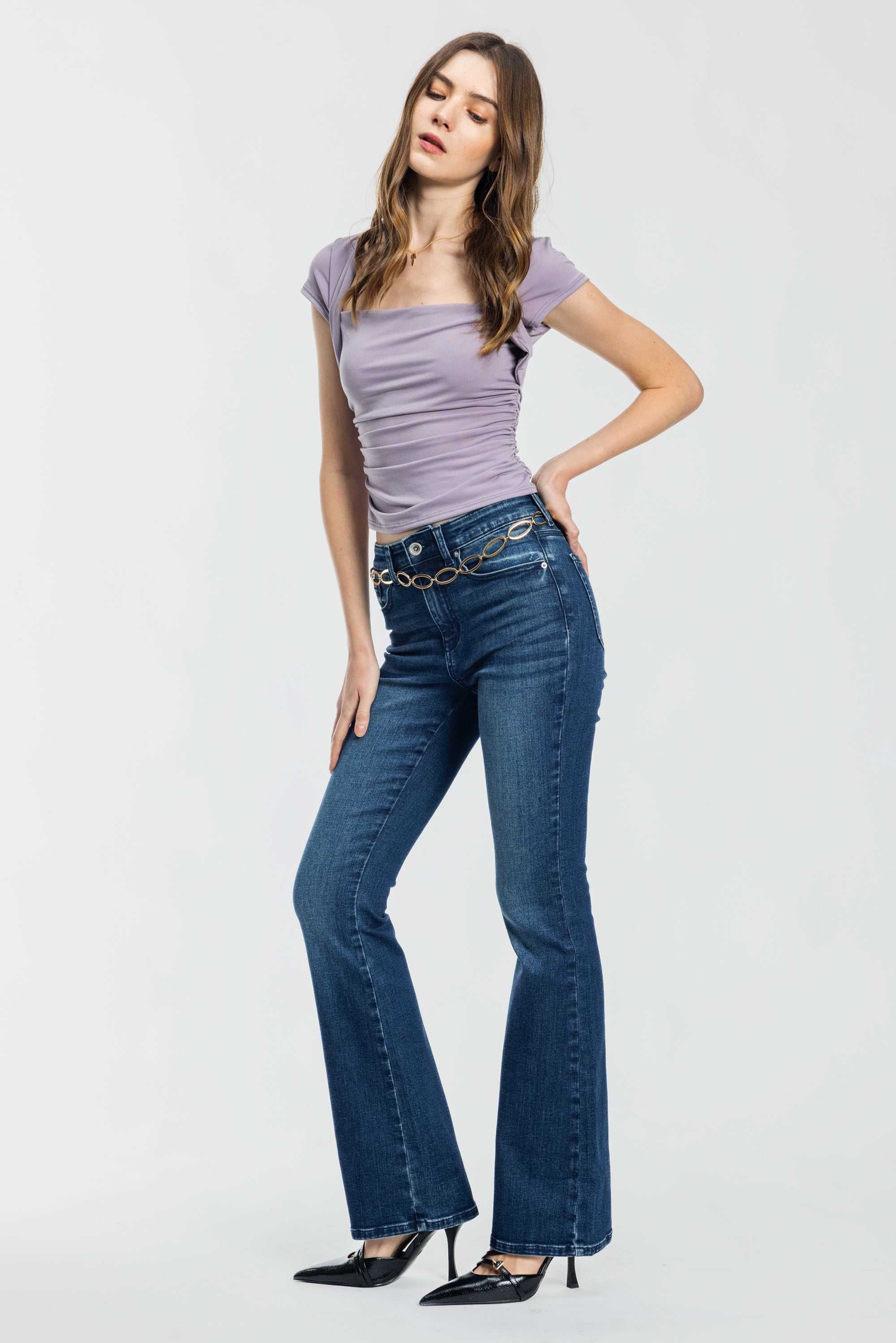 High Rise Bootcut Jeans