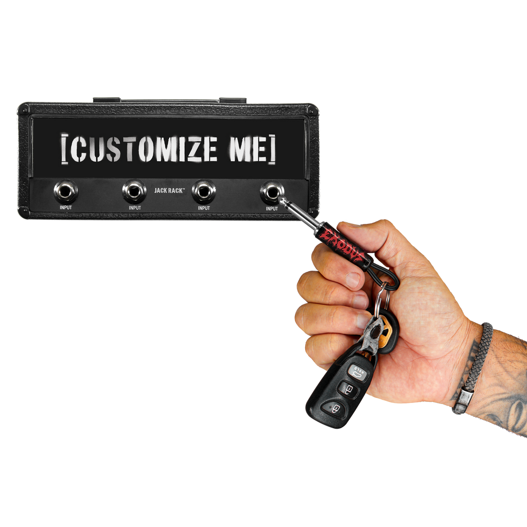 Exodus Logo Guitar Plug Keychain