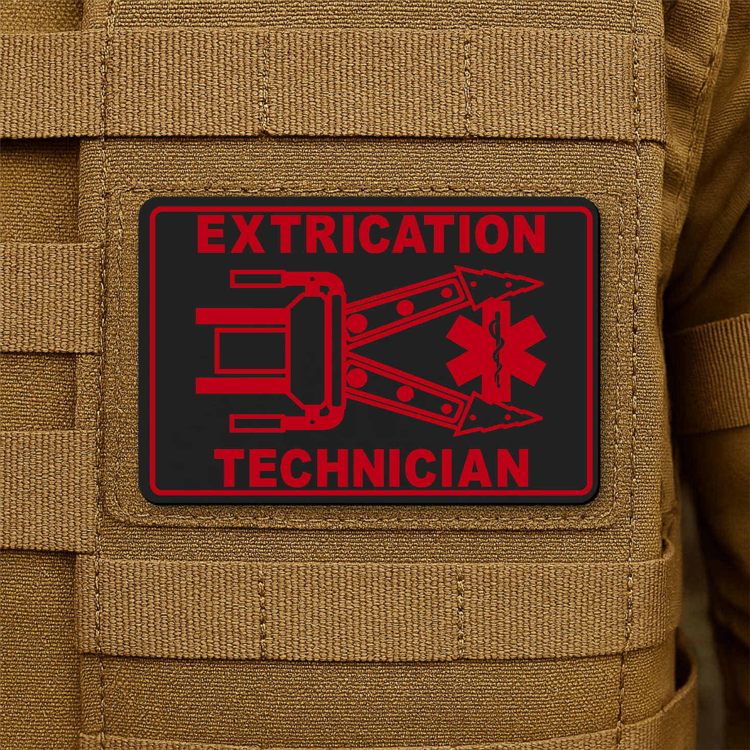 Vehicle Extrication Technician - Jaws of Life Patch – 2” x 3” Hook & Loop | Made in USA