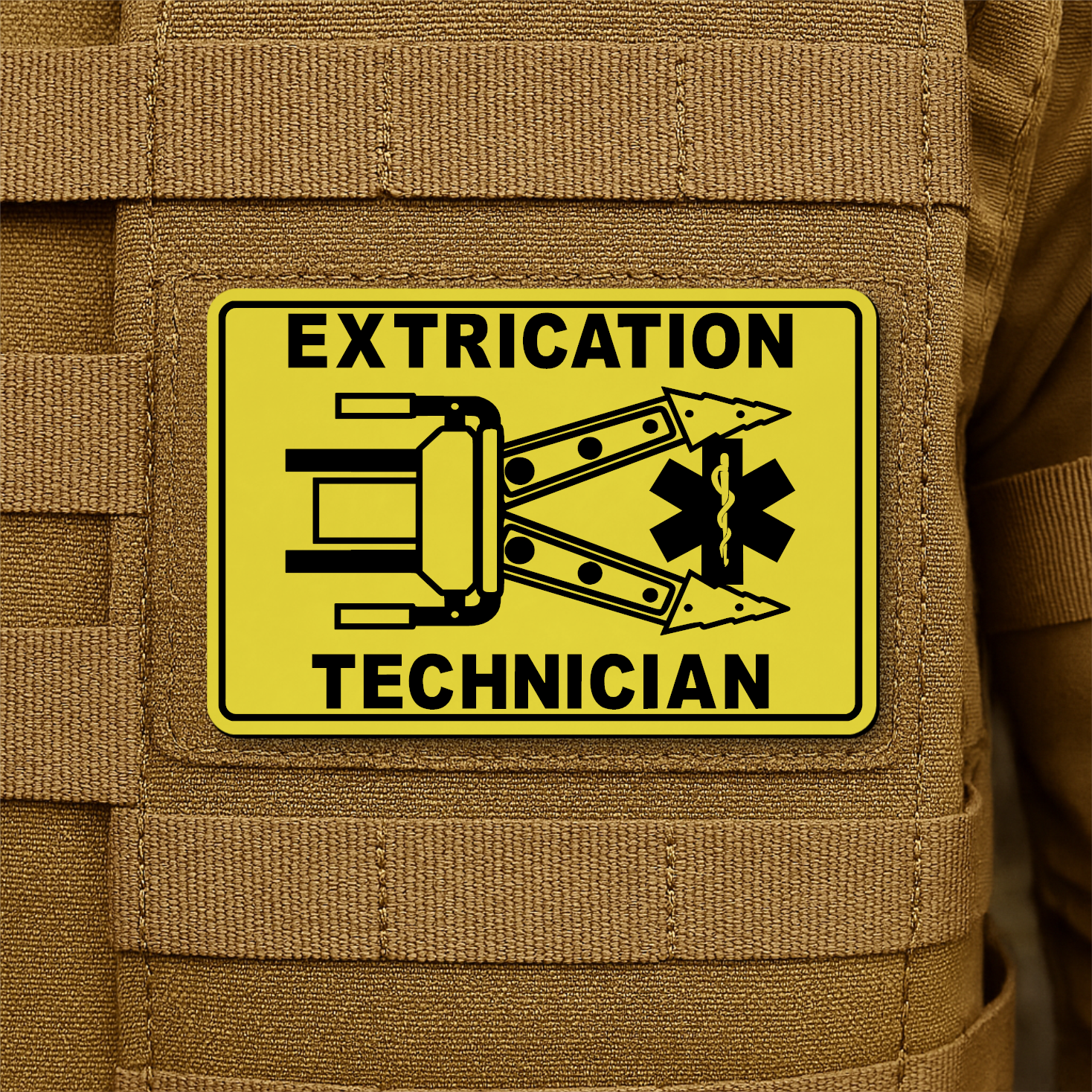 Vehicle Extrication Technician - Jaws of Life Patch – 2” x 3” Hook & Loop | Made in USA