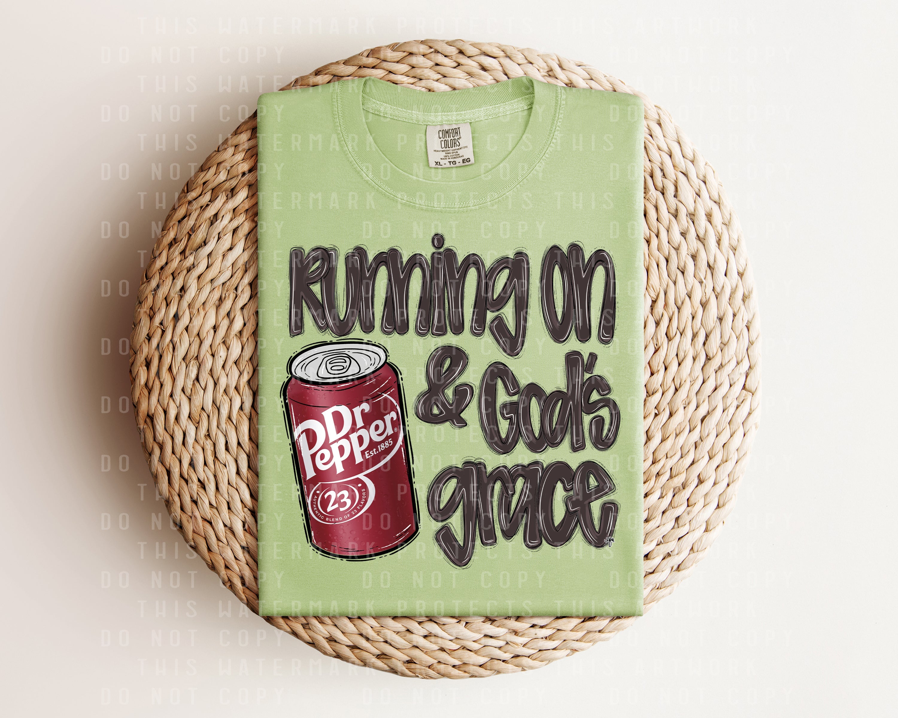 Running on Dr Pepper & God's Grace Graphic Tee