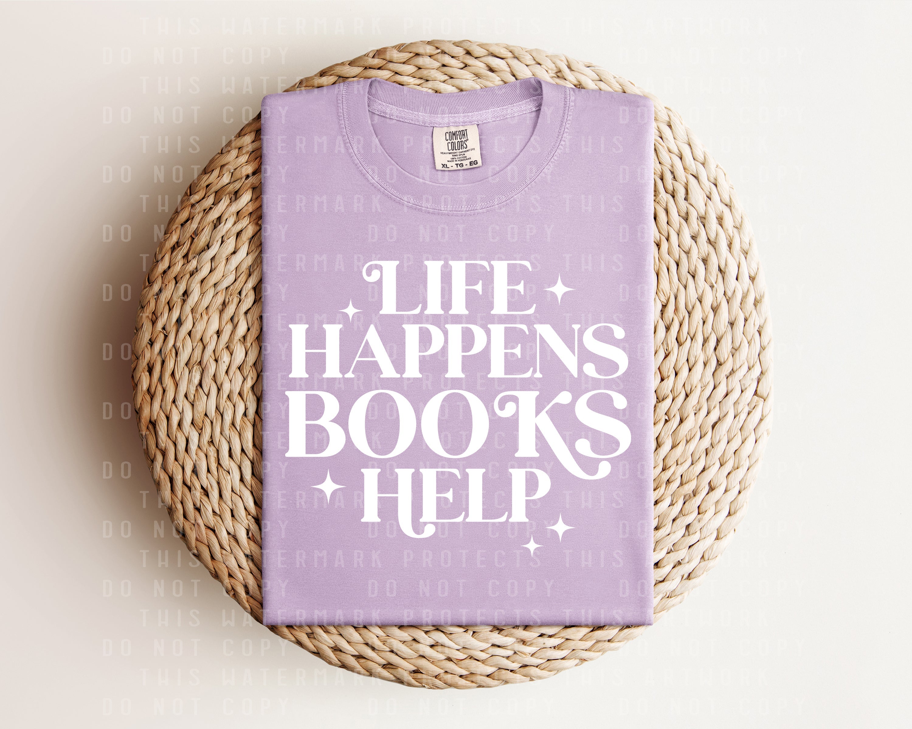 Life Happens Books Help Graphic Tee