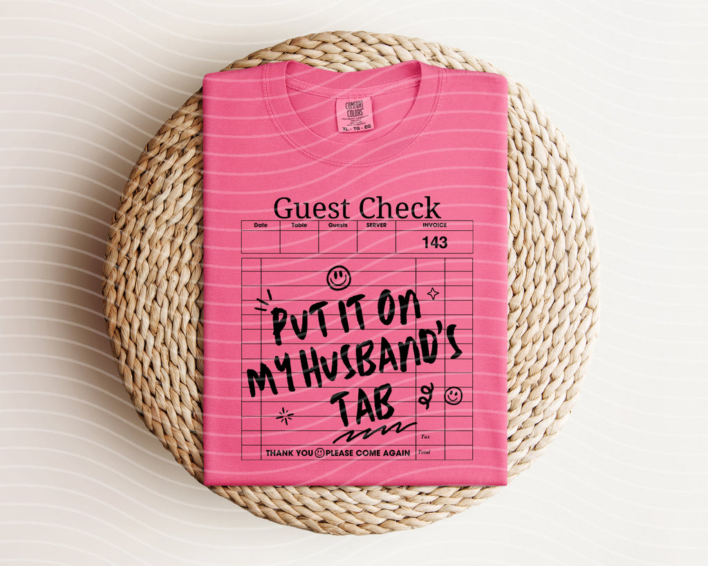 Put It On My Husband's Tab Graphic Tee