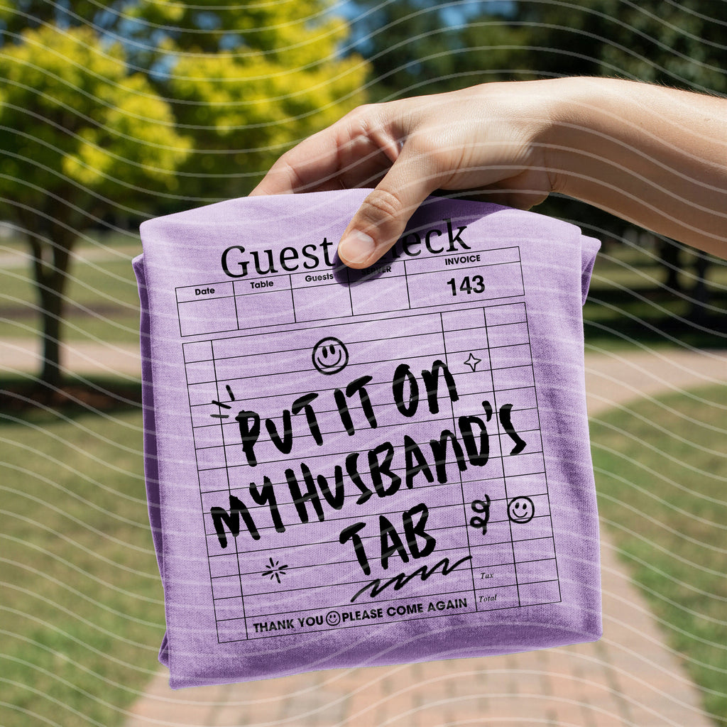 Put It On My Husband's Tab Graphic Tee