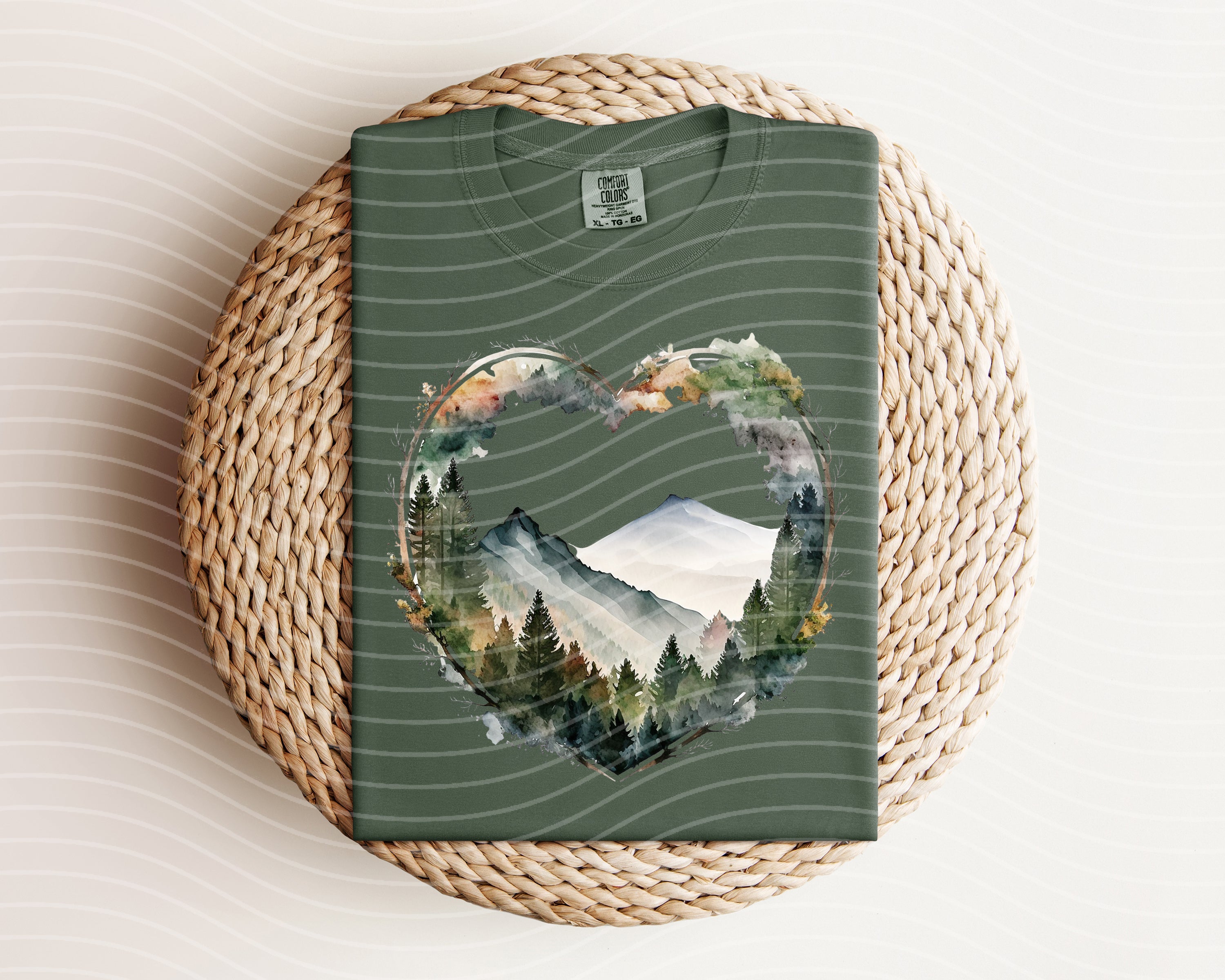 Mountains Heart Graphic Tee