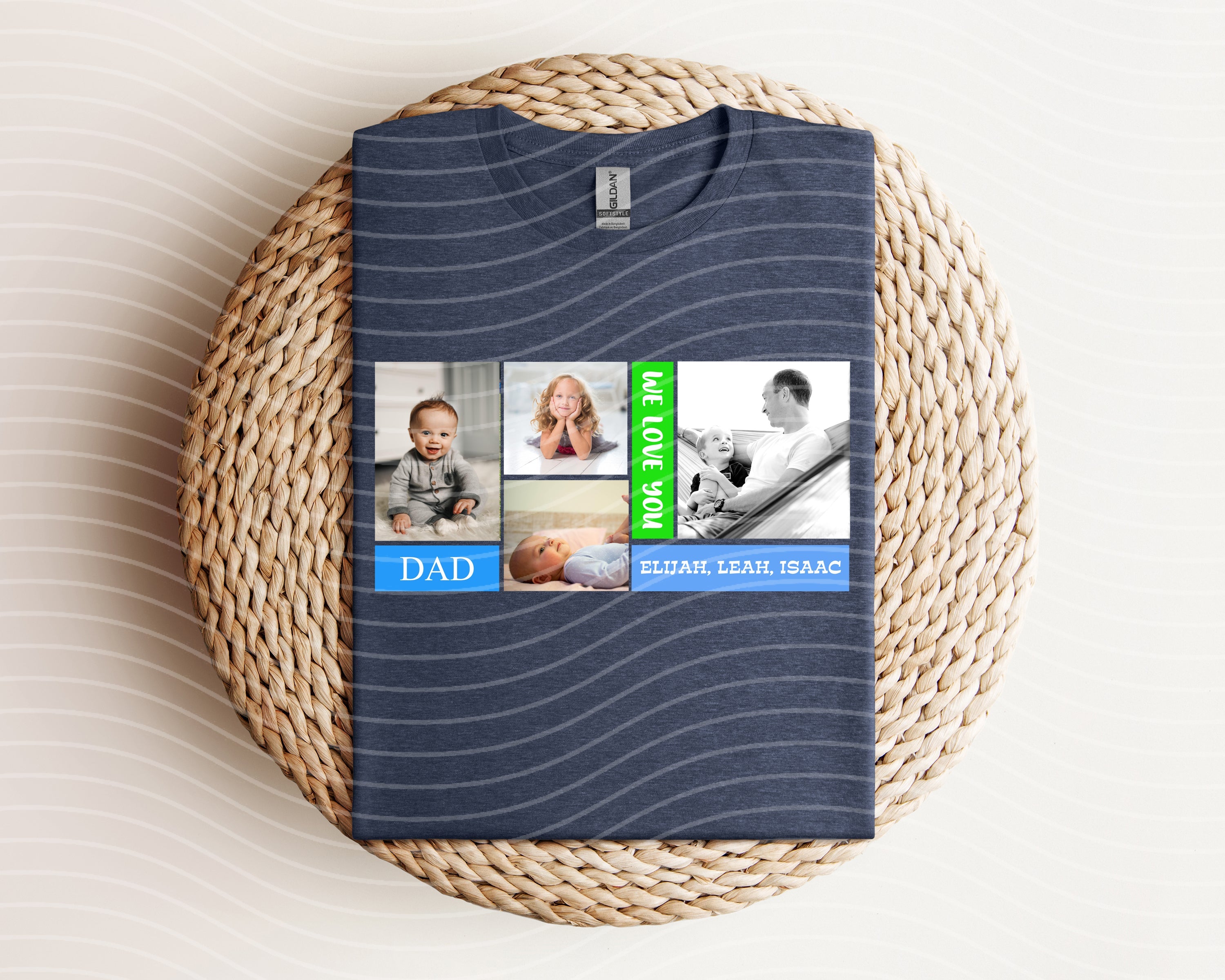 We Love You Dad Photos Graphic Tee