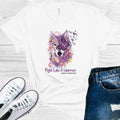 Fight Like a Warrior Wolf Lupus Awareness Graphic Tee