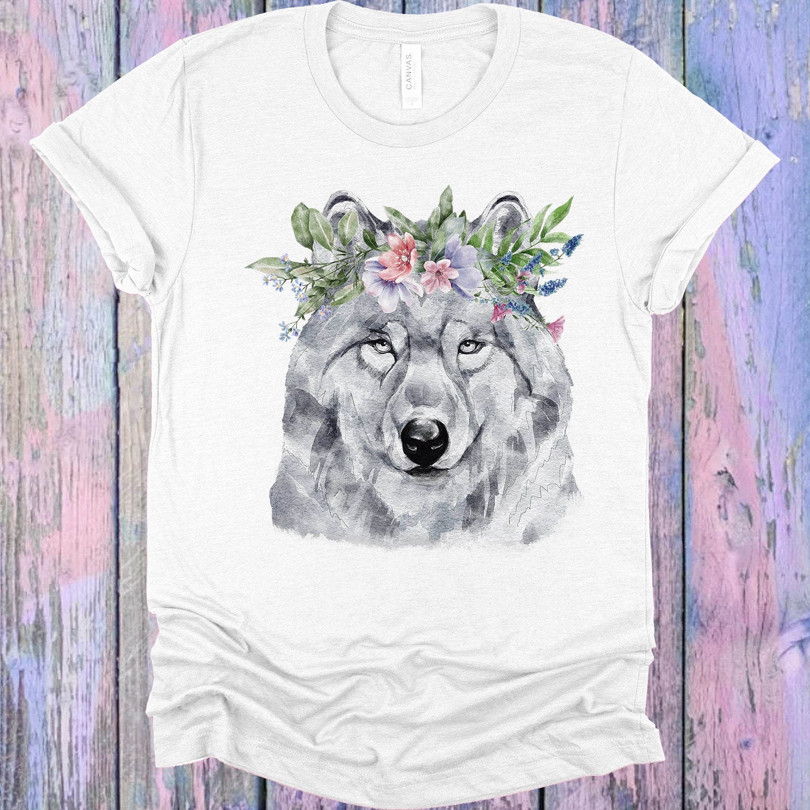 Floral Wolf Graphic Tee