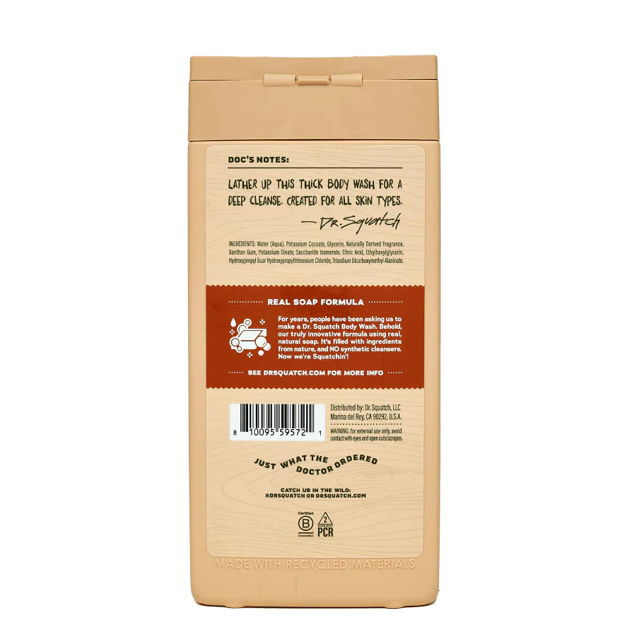 Wood Barrel Bourbon 14oz Body Wash