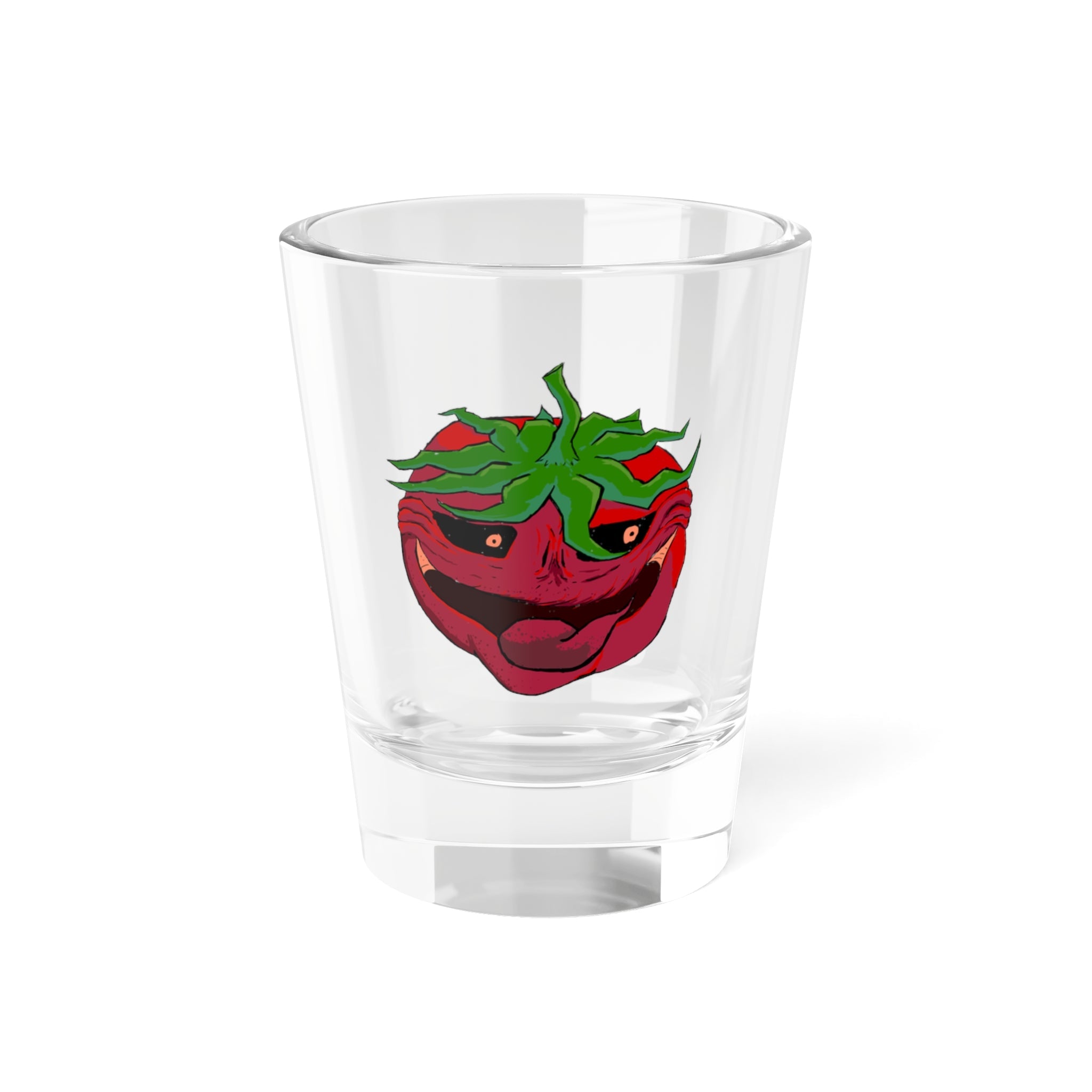 Grinning Tomato Face Shot Glass | 1.5oz Novelty Barware