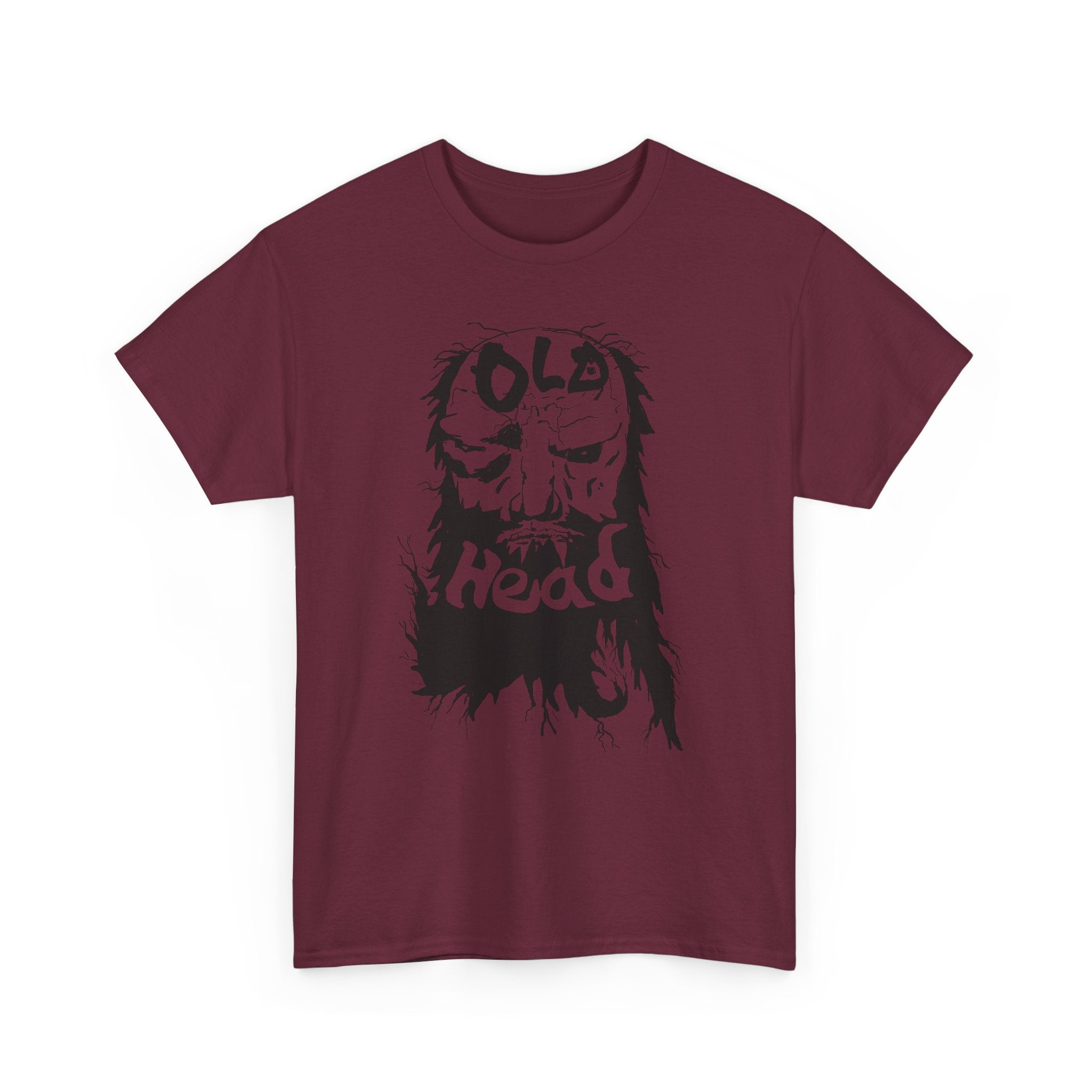 Old Head skull illustration Tee | Grunge skull graphic shirt
