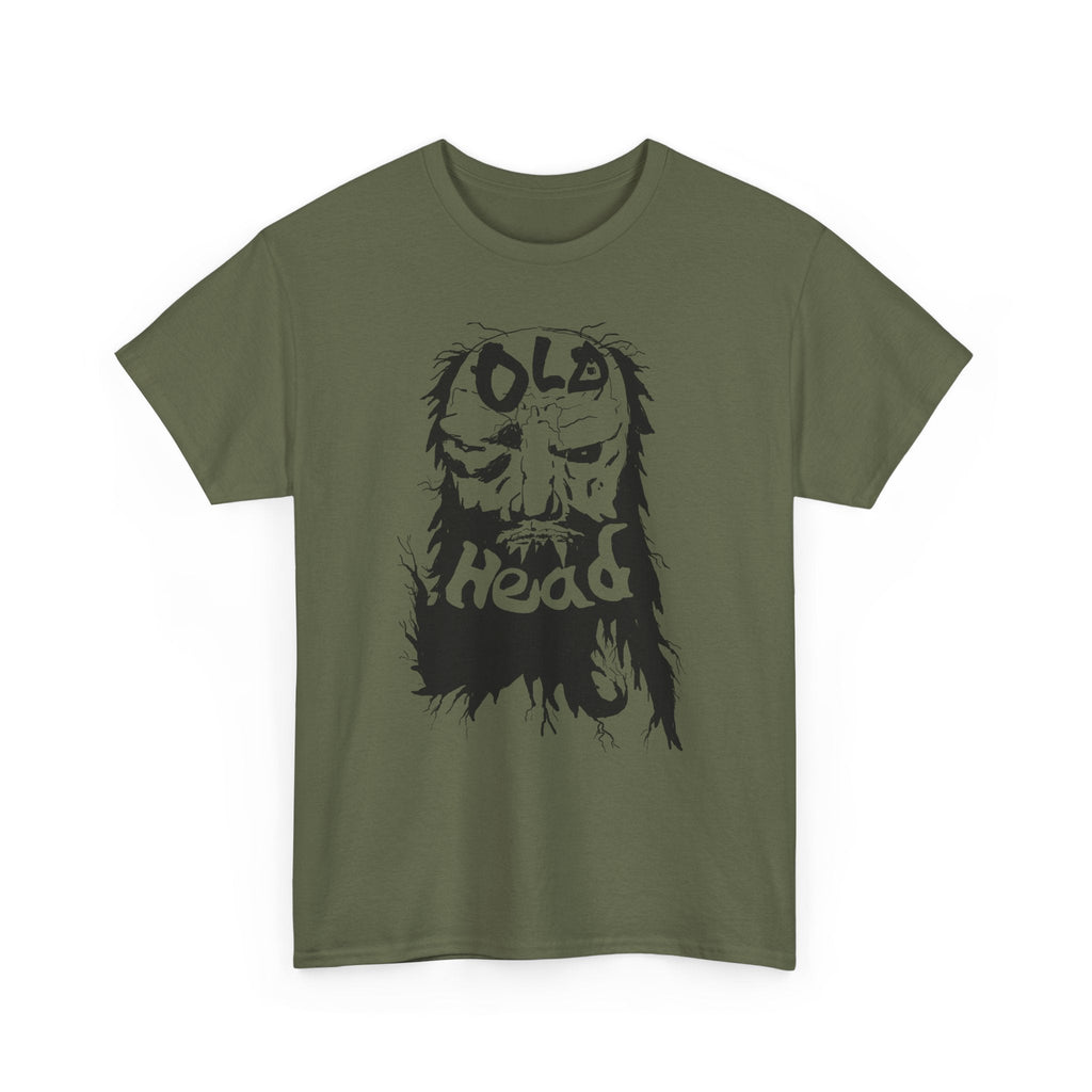 Old Head skull illustration Tee | Grunge skull graphic shirt