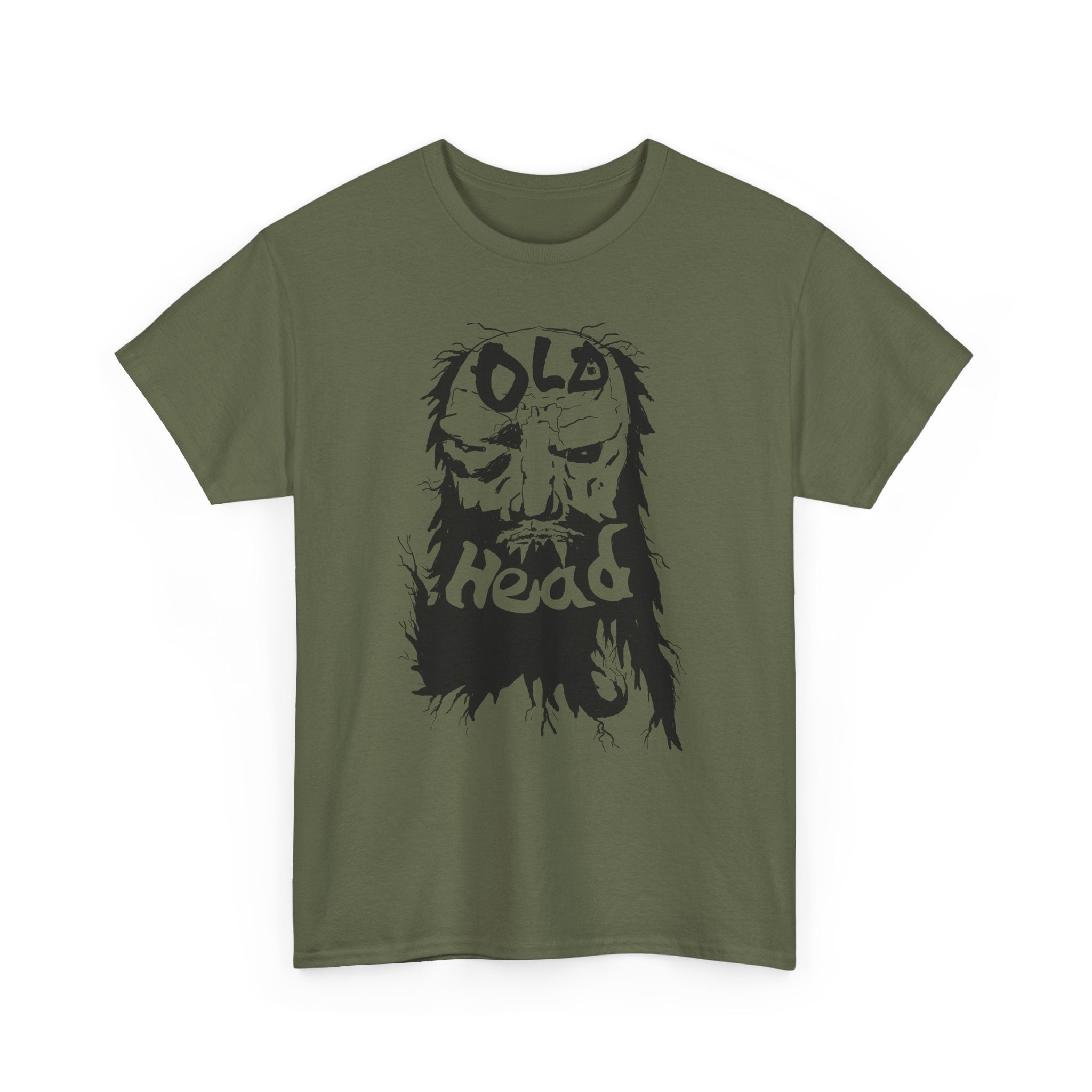 Old Head skull illustration Tee | Grunge skull graphic shirt