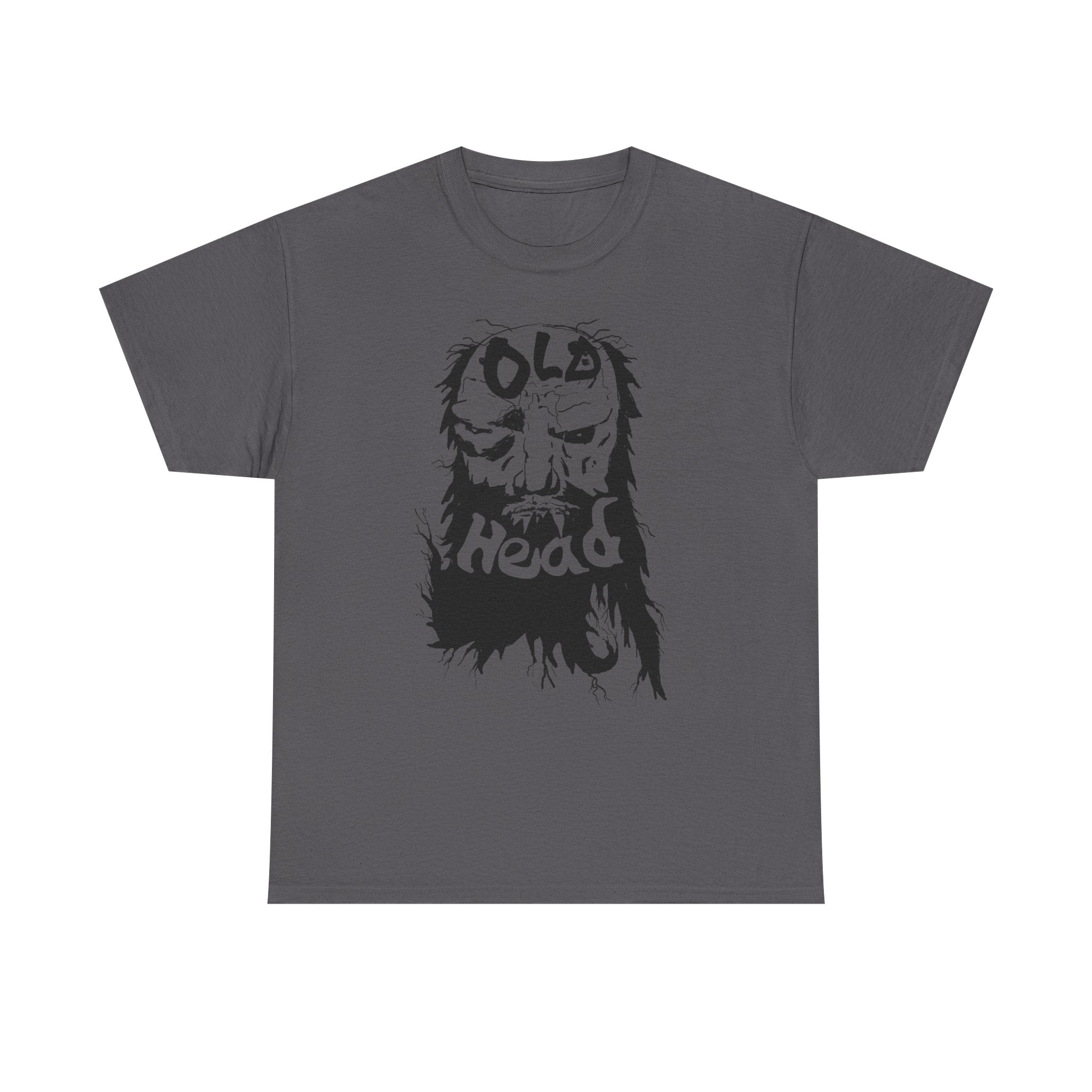 Old Head skull illustration Tee | Grunge skull graphic shirt