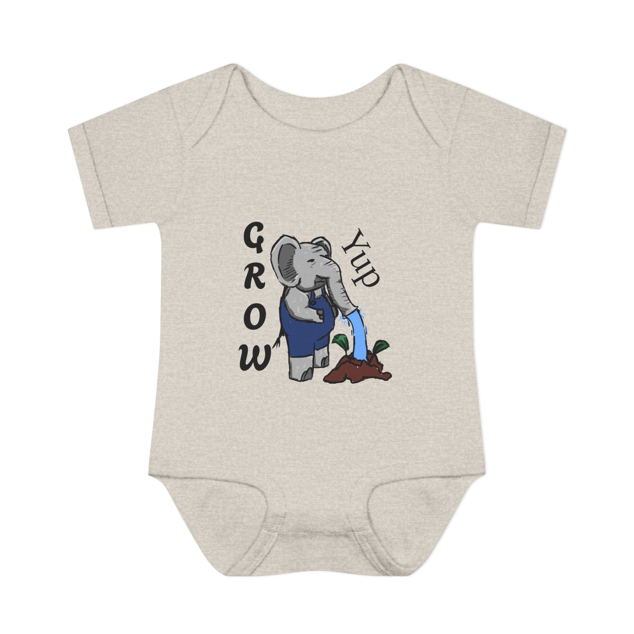 Elephant Watering Seedling Infant Bodysuit | Grow Yup