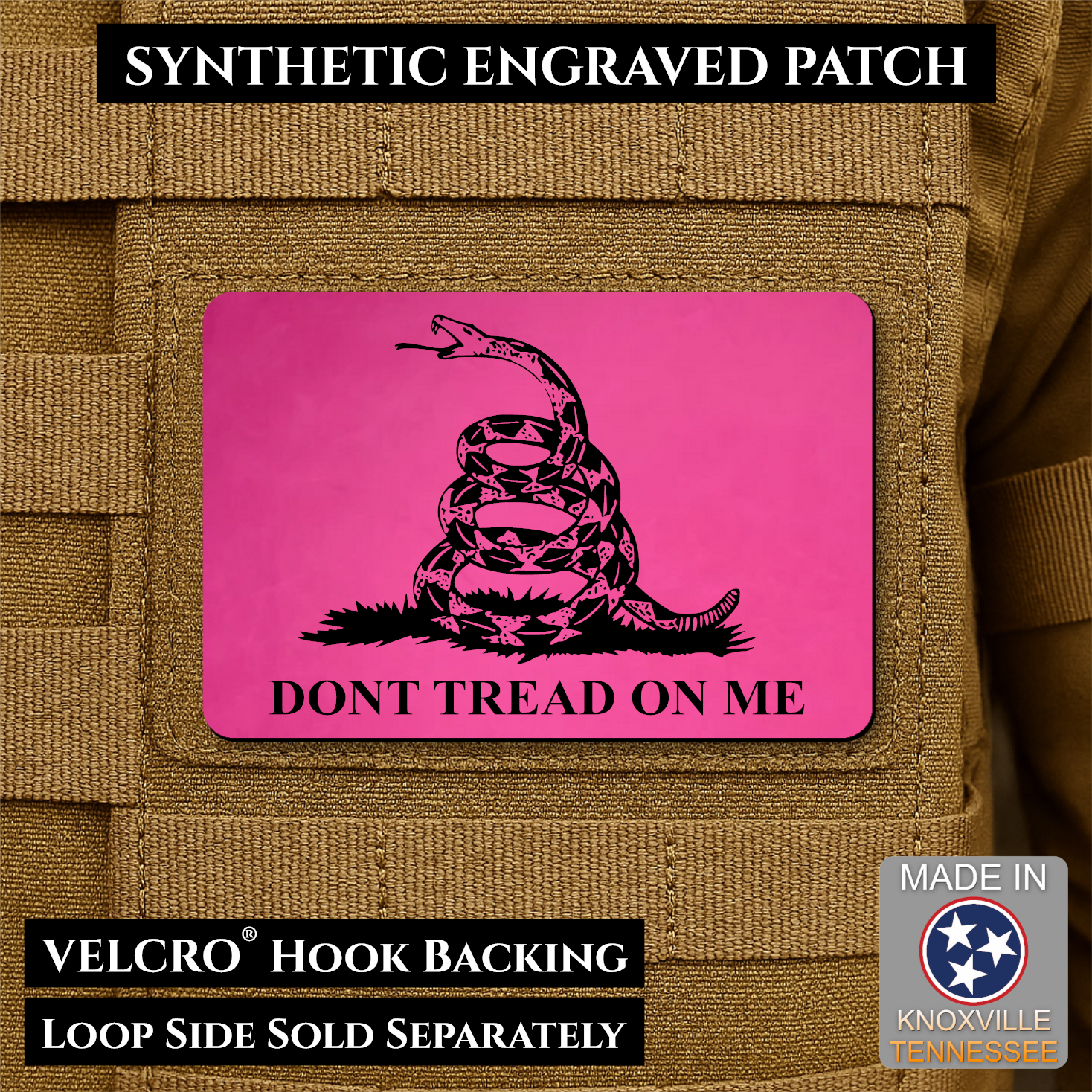 Synthetic Don’t Tread on Me Gadsden Flag VELCRO® Morale Patch | Made in USA