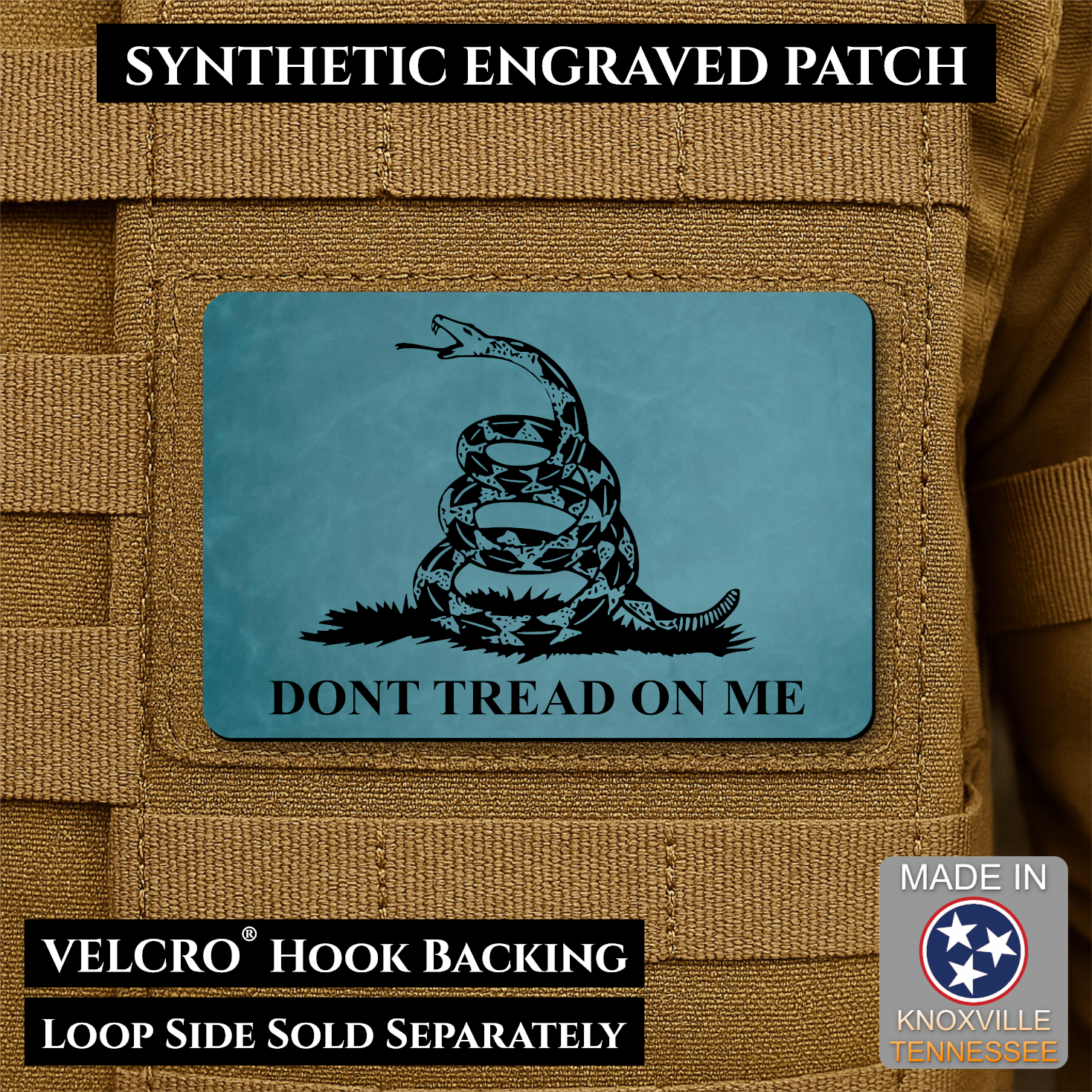 Synthetic Don’t Tread on Me Gadsden Flag VELCRO® Morale Patch | Made in USA