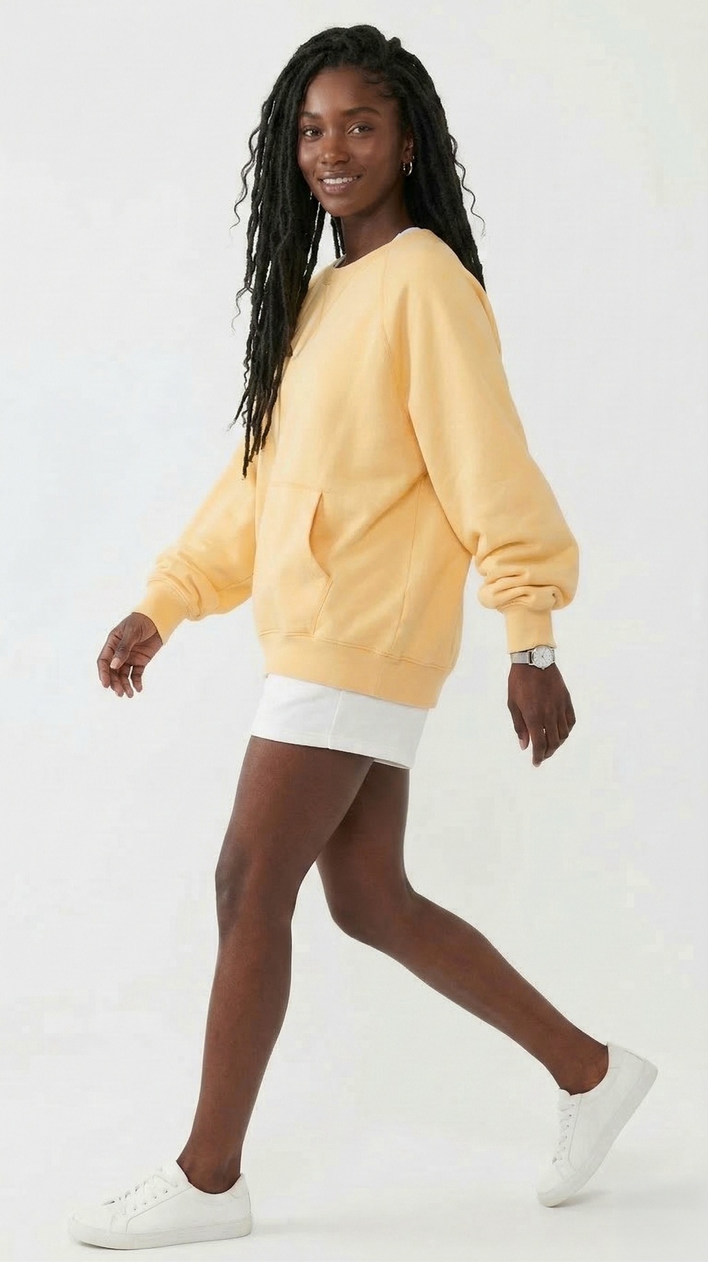 Butter Yellow Oversized Raglan Sweatshirt
