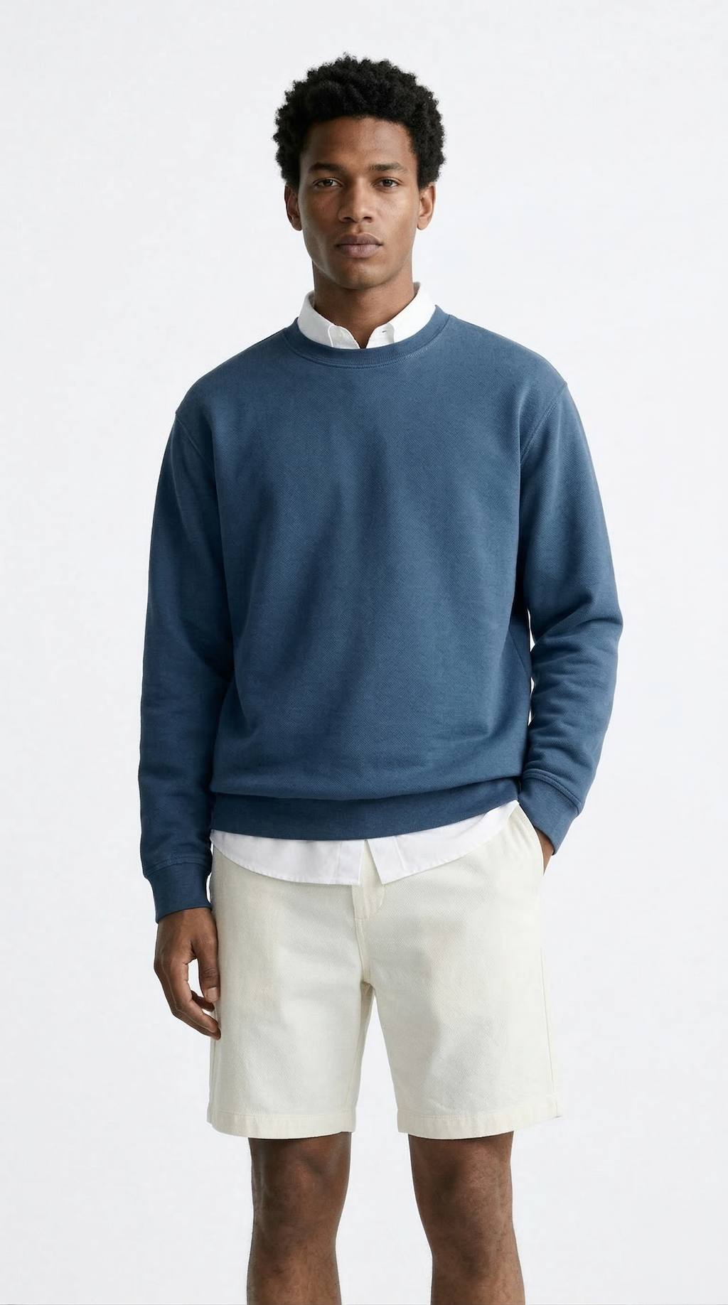 Men's Classic Cotton-Blend Crewneck Sweatshirt