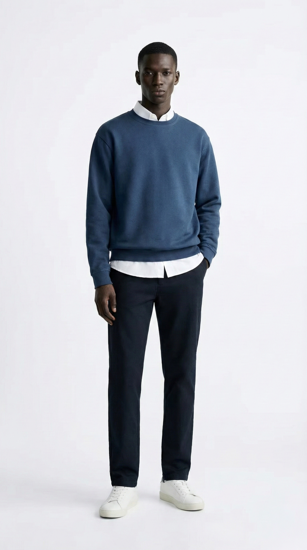 Men's Classic Cotton-Blend Crewneck Sweatshirt