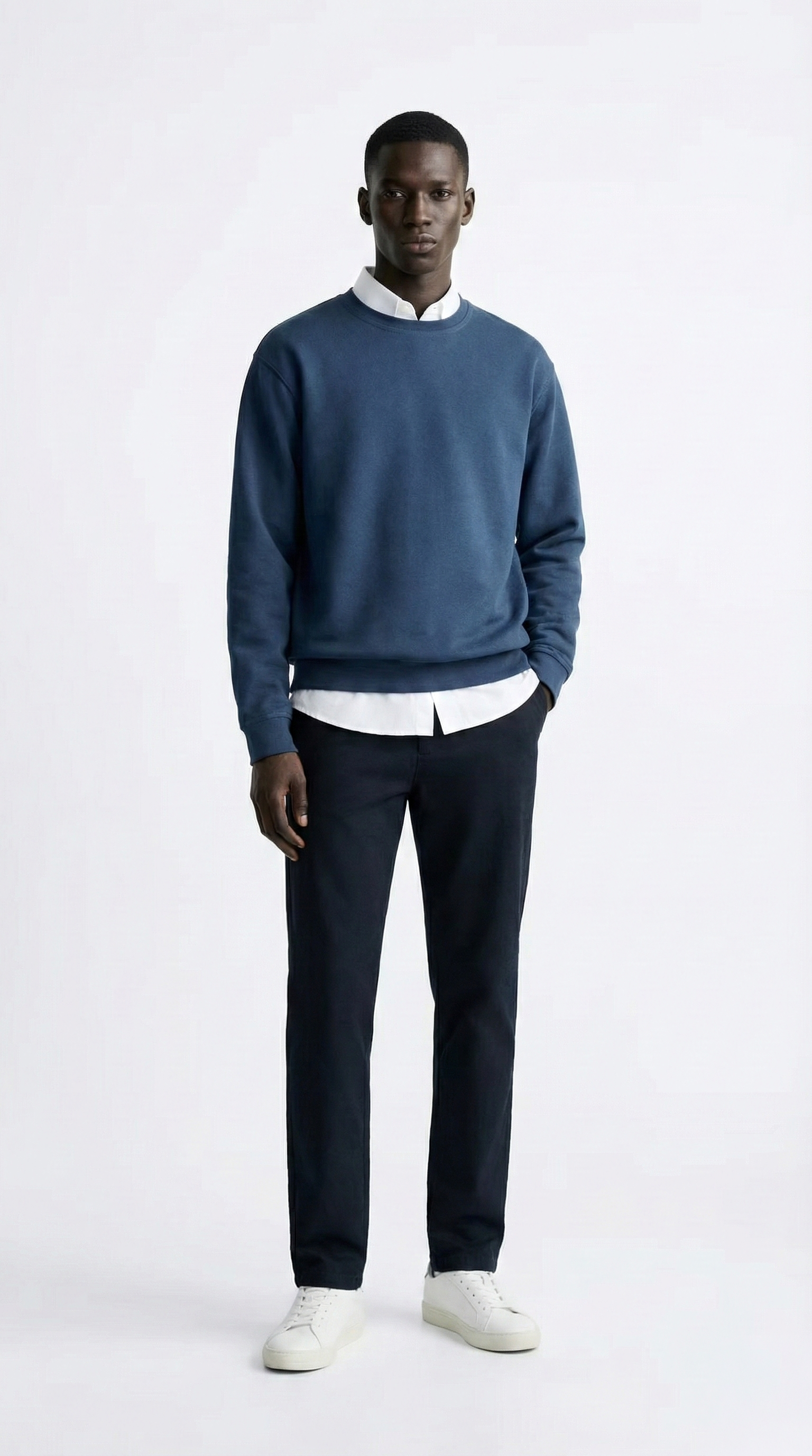 Men's Classic Cotton-Blend Crewneck Sweatshirt