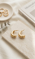 Minimalist Sculptural Gold-Tone Drop Earrings - ONLY 5 PAIRS LEFT!