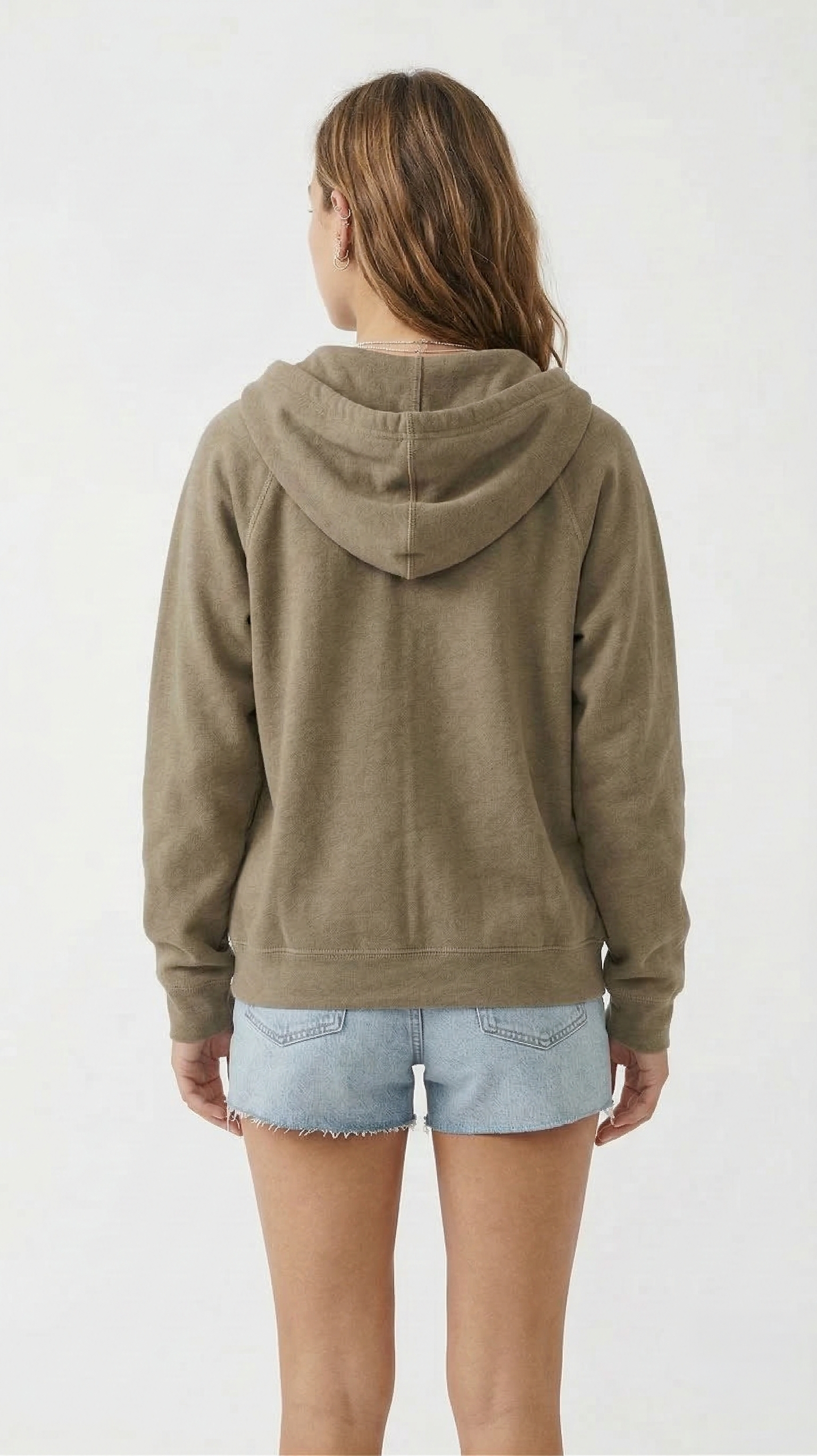 Mojave Oversized Zip Hoodie - Moss