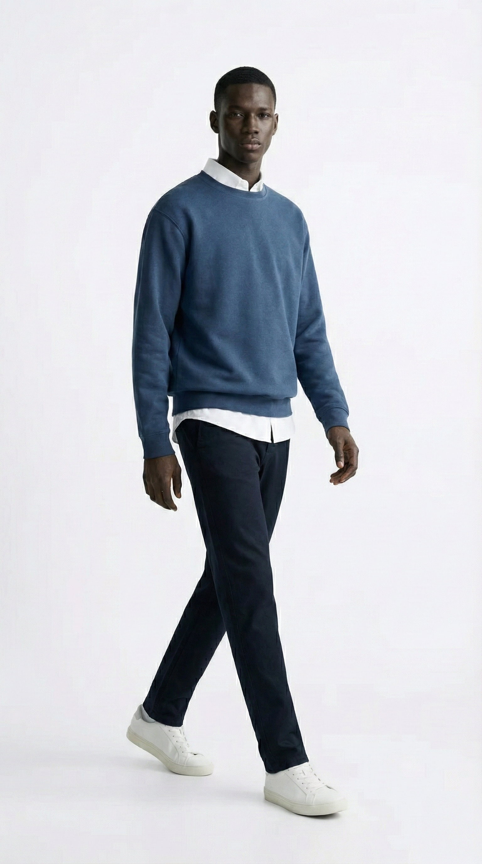 Men's Classic Cotton-Blend Crewneck Sweatshirt