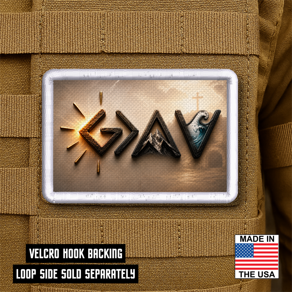 God Is Greater Than the Highs and Lows VELCRO® Morale Patch, 2x3" | Made in USA