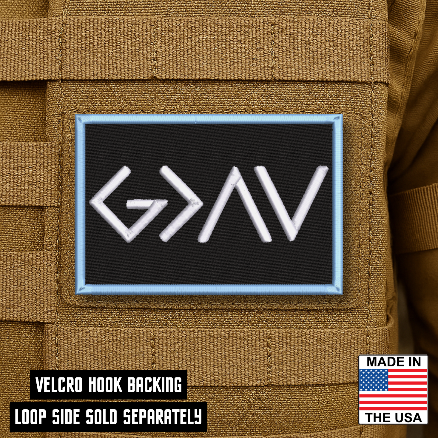 God Is Greater Than the Highs and Lows Morale Patch 2"x3" Hook & Loop | Made in USA