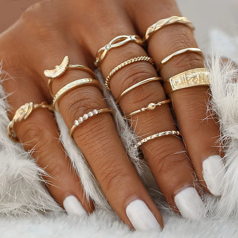 Bohemian Witchy Trendy Ring Sets