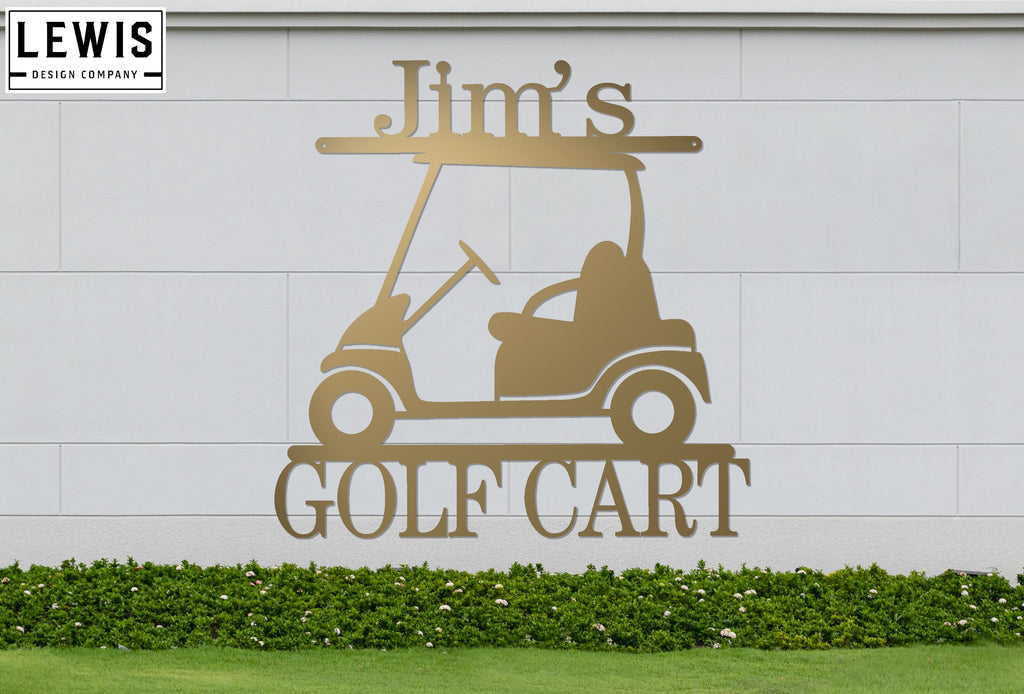 Golf Cart Custom Metal Sign | Personalized Golf Decor