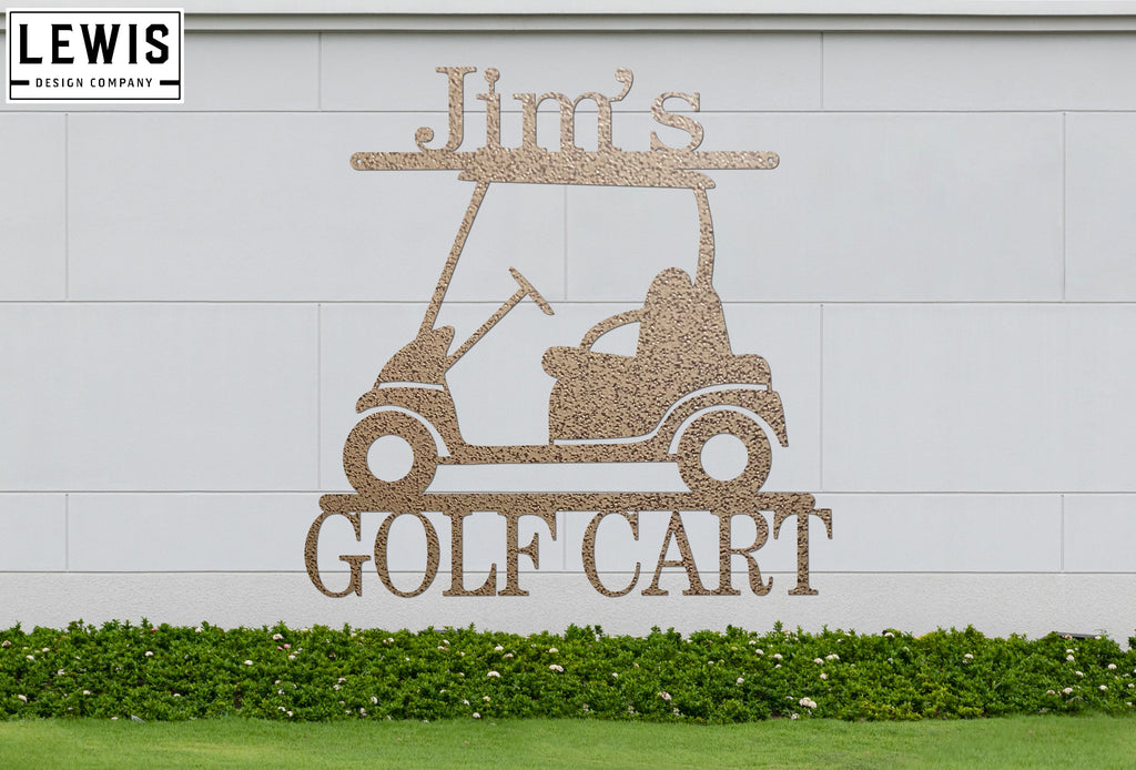 Golf Cart Custom Metal Sign | Personalized Golf Decor