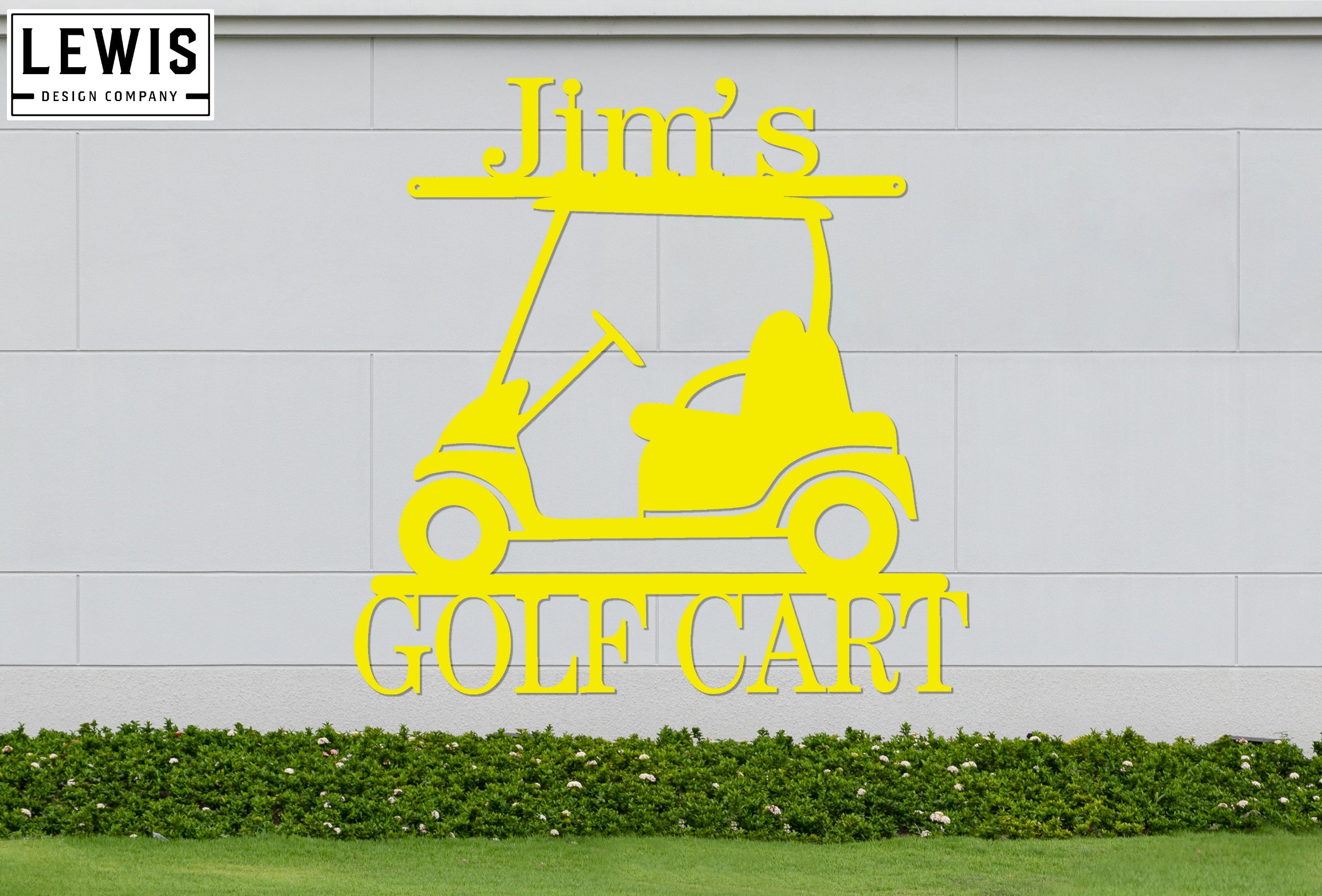 Golf Cart Custom Metal Sign | Personalized Golf Decor