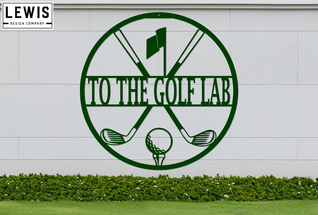 Personalized Golf Metal Sign | Custom Golf Monogram Wall Art