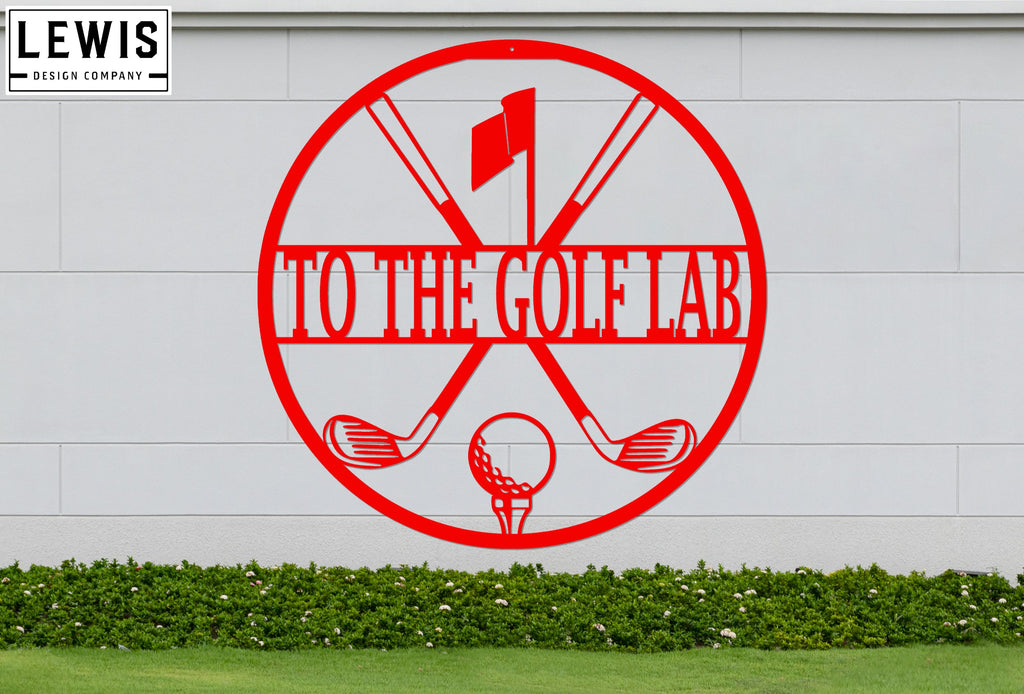 Personalized Golf Metal Sign | Custom Golf Monogram Wall Art