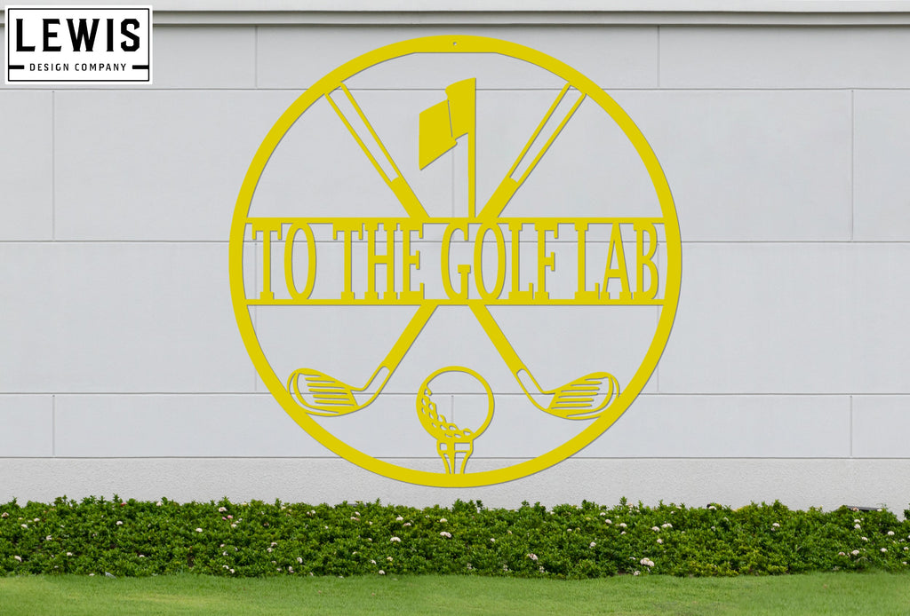 Personalized Golf Metal Sign | Custom Golf Monogram Wall Art