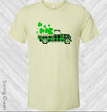 Green Buffalo Plaid Shamrock Truck St. Patrick's Day Graphic Tee