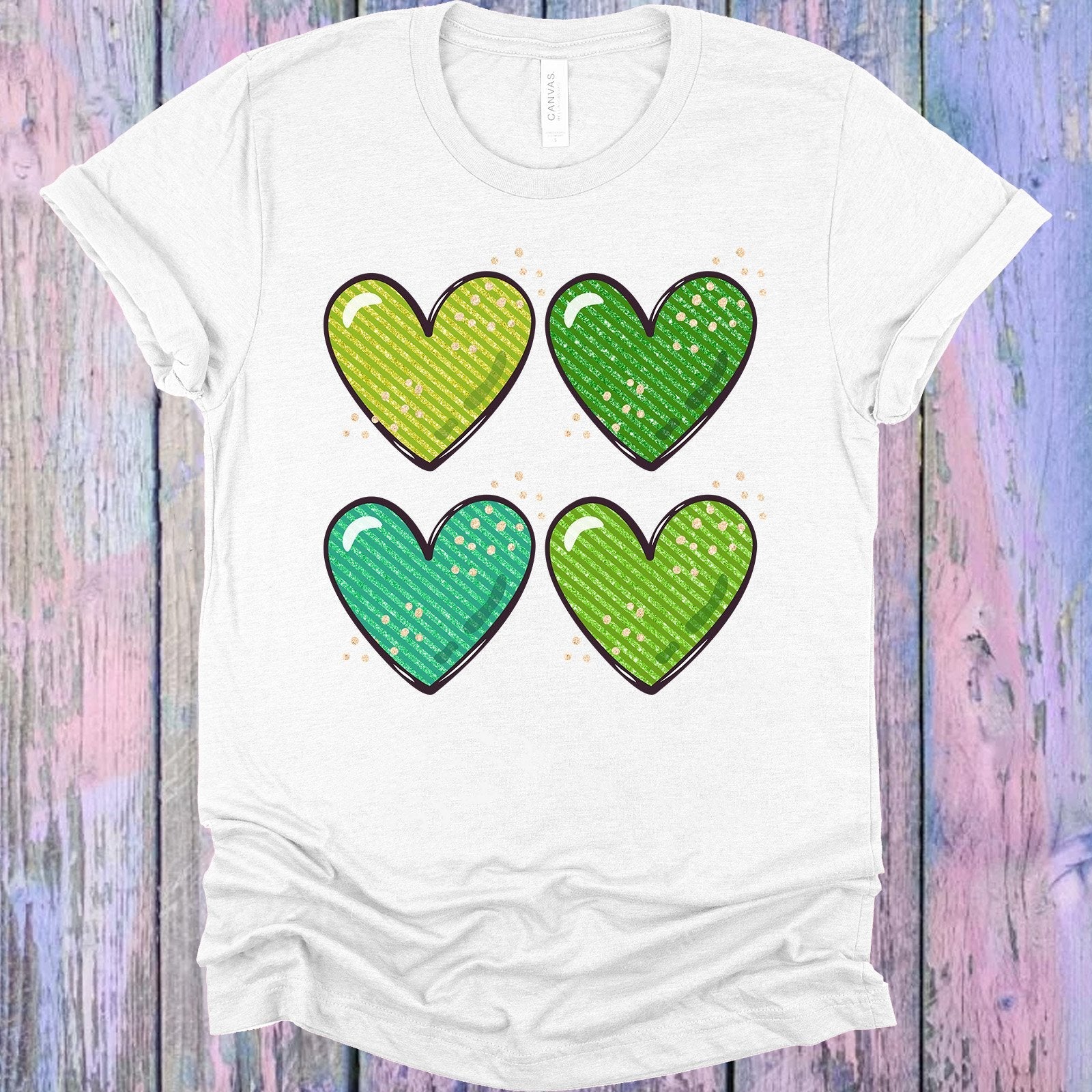 Green Hearts Graphic Tee