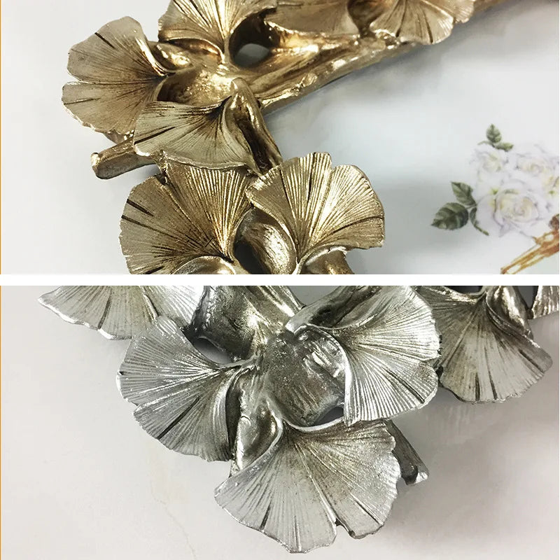 DecorBites™ Golden Ginkgo Leaf Resin Photo Frame Vintage Retro Wedding Home Decor