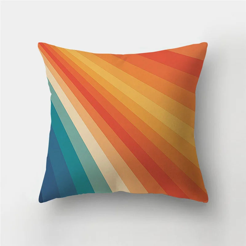 DecorBites™ Geometric Stripe Patchwork Pillow Case | Home Decor Sofa Cushion Cover